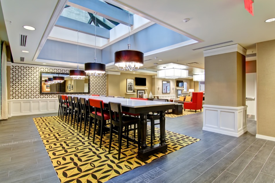 Hampton Inn & Homewood Suites lobby area