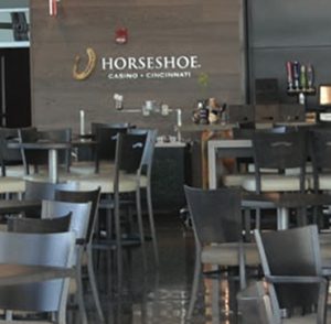 Interior Horseshoe Casino tables and chairs