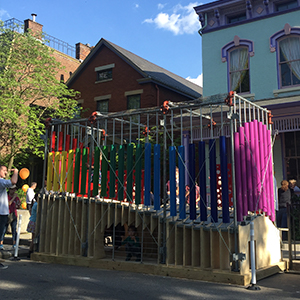 Curb'd Mountain Tunnel Xylophone Parklet