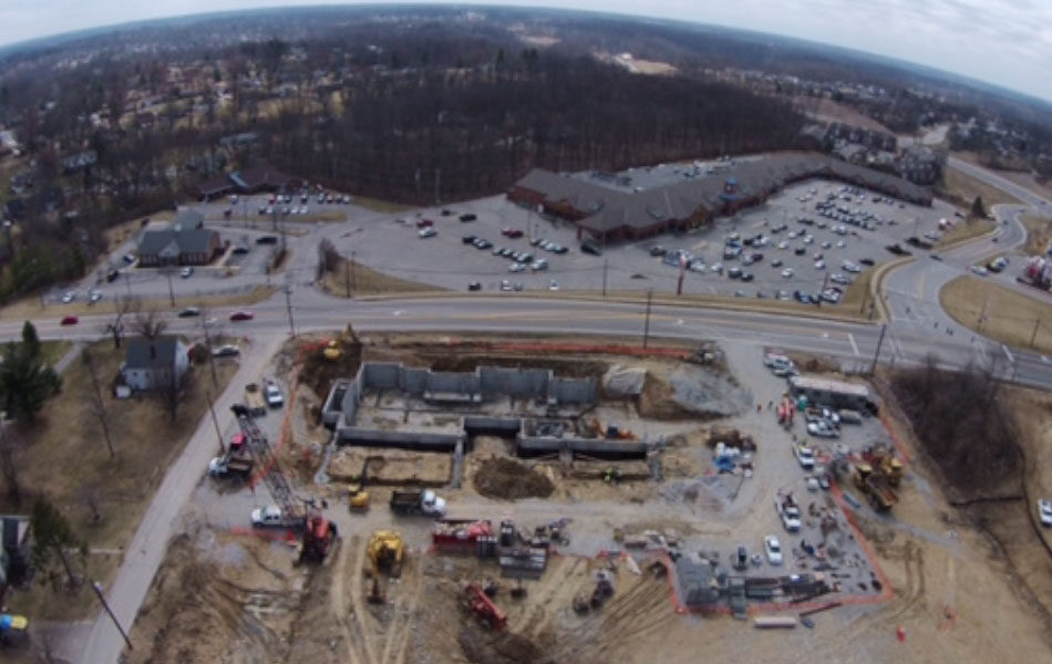 Districts of Taylor Mill under construction aerial