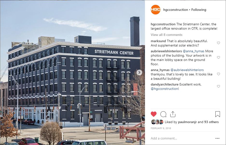 Most popular Instagram post about Strietmann Building