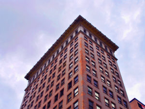 Exterior of top of Ingalls high-rise