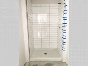 Tile shower in Columbia Building