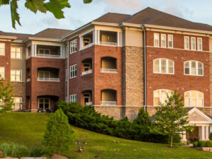 Exterior of Twin Lakes retirement community