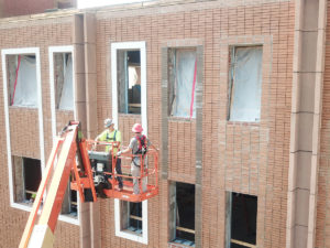 exterior repairs at Fidelity Building