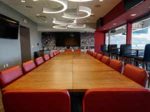 Large conference table in new Executive Super Suite at Great American Ball Park