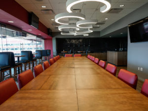 Large conference table at new Executive Super Suite at Great American Ball Park