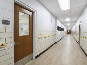 renovated corridor with improved natural lighting