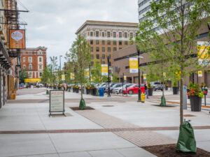 Increased sidewalk space for vendors
