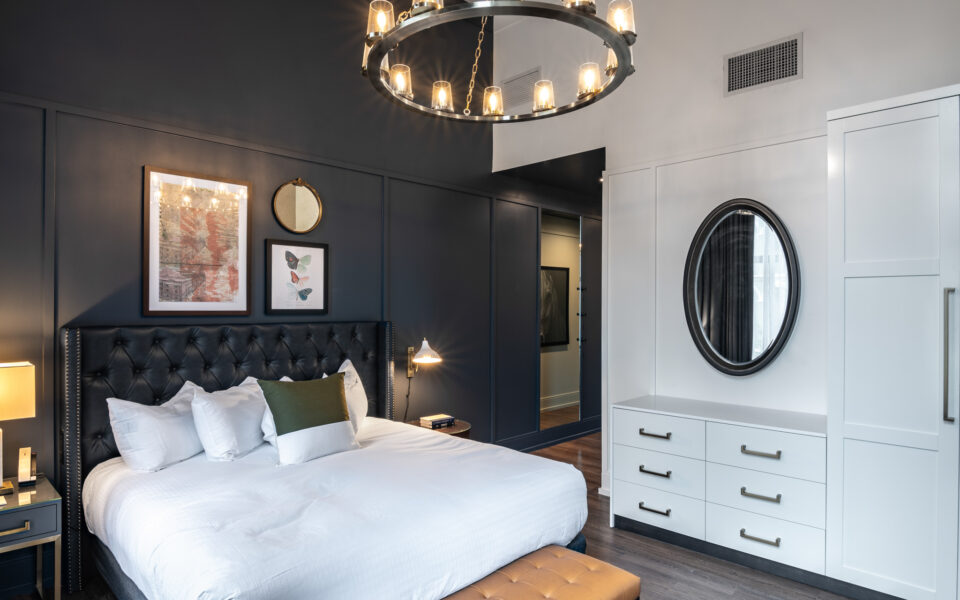 interior of guest rooms at Grady Hotel