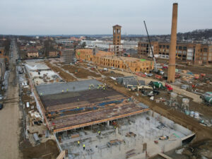 aerial view of Factory 52 job site