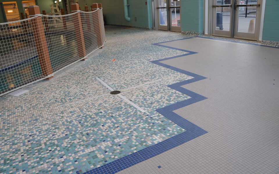 tile work at Mayerson JCC pool