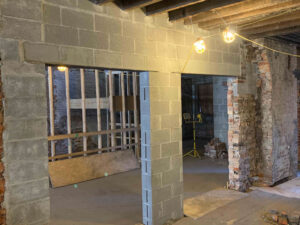 concrete block structural repairs in basement