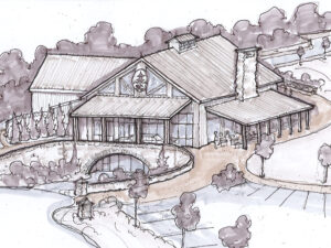 rendering of Sugar Creek event center