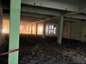 demolition inside historic Textile Building
