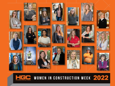 Collage of female employees with HGC during Women in Construction Week 2022