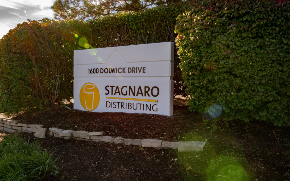 exterior signage for Stagnaro warehouse and offices