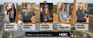 collage of five women employees of HGC Construction